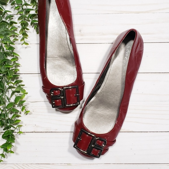 Calvin Klein Shoes - Calvin Klein Lillian Ballet Flats Red